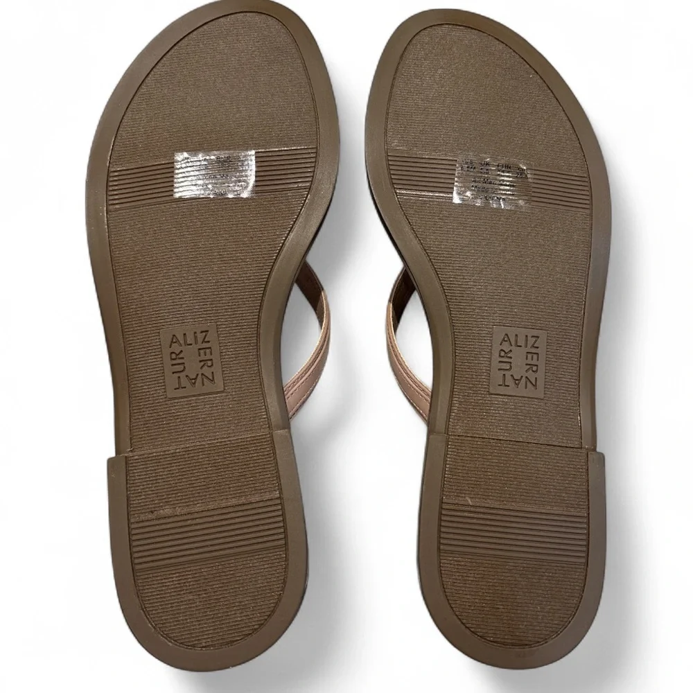 New in Box Naturalizer Gold Embellished Thong Sandals - Picture 3 of 4